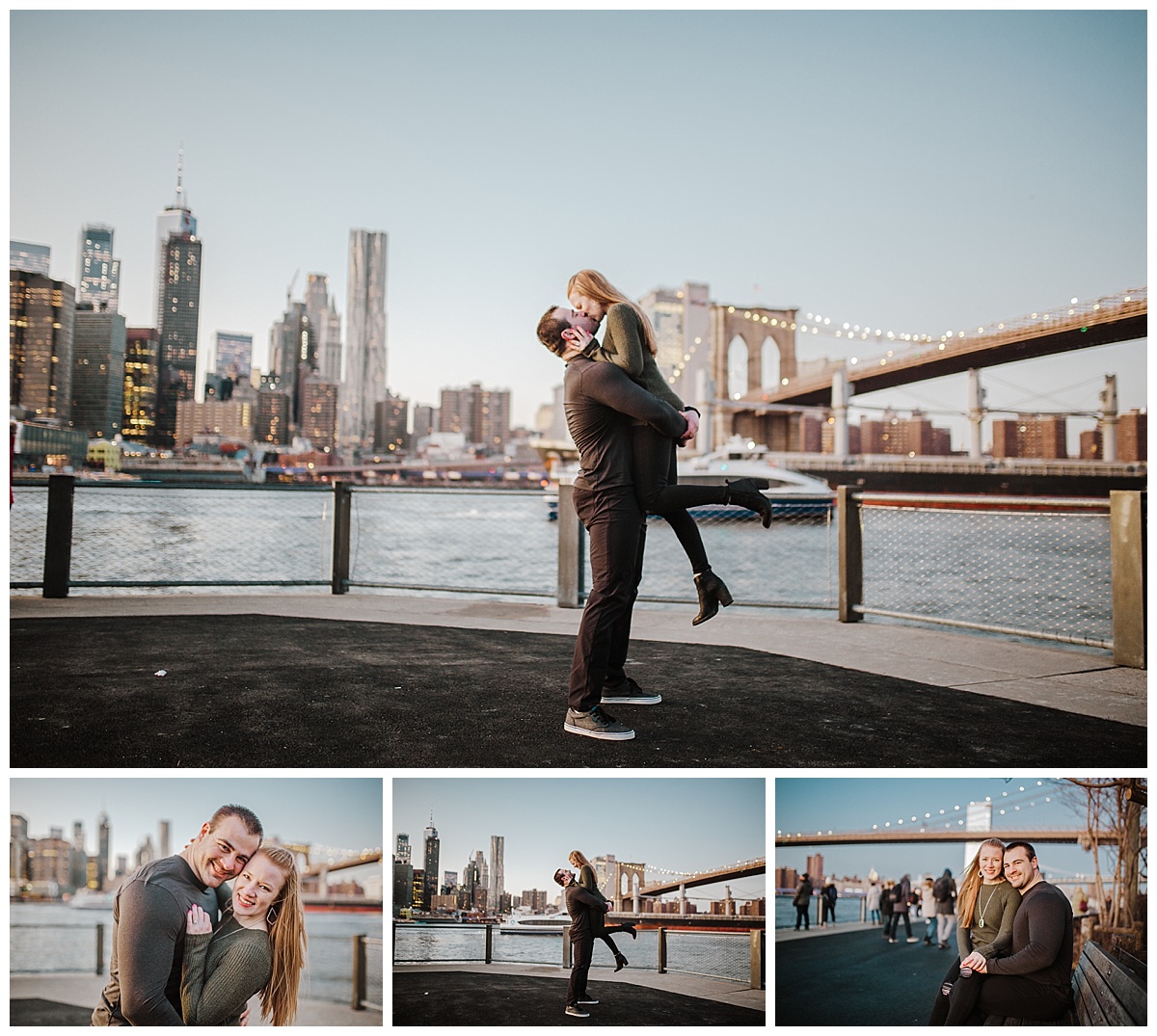 Brooklyn Bridge Park - NYC Destination Engagement Session - Sara & Tim