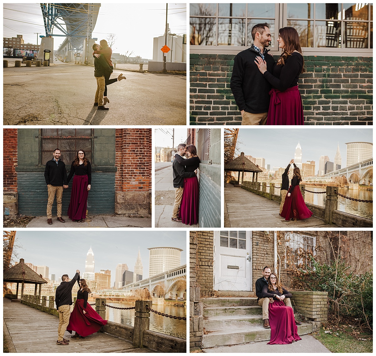 Cleveland Flats Engagement Session - Rachel & Matt - Lindsay Dawn Photography